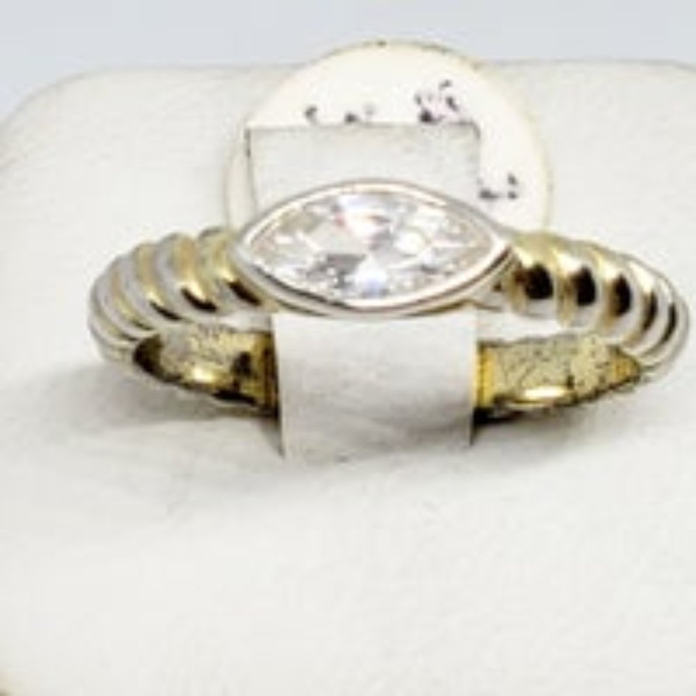 Real .925 Sterling Silver GP CZ Ring